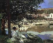 Claude Monet River Scene at Bennecourt oil on canvas